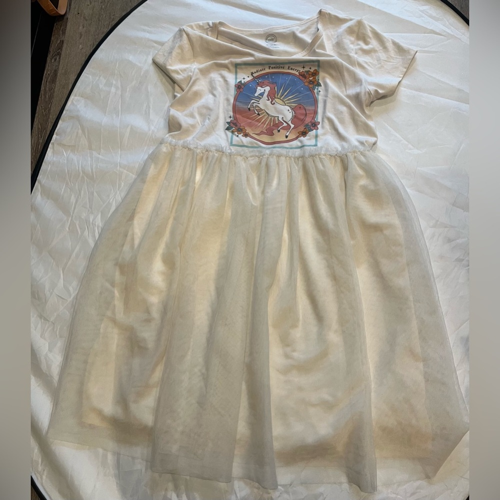 Wonder Nation White Unicorn Dress